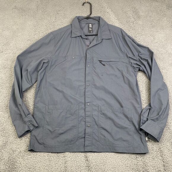 Mountain Hardwear 2067991 Men's Stryder Long Sleeve Shirt Large Snap Button - Picture 1 of 10